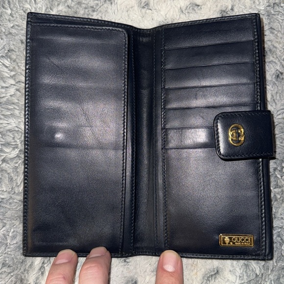 Women’s or Men's Gucci monogram Denim long Wallet! Preloved but 9-10 condition. - Picture 5 of 17